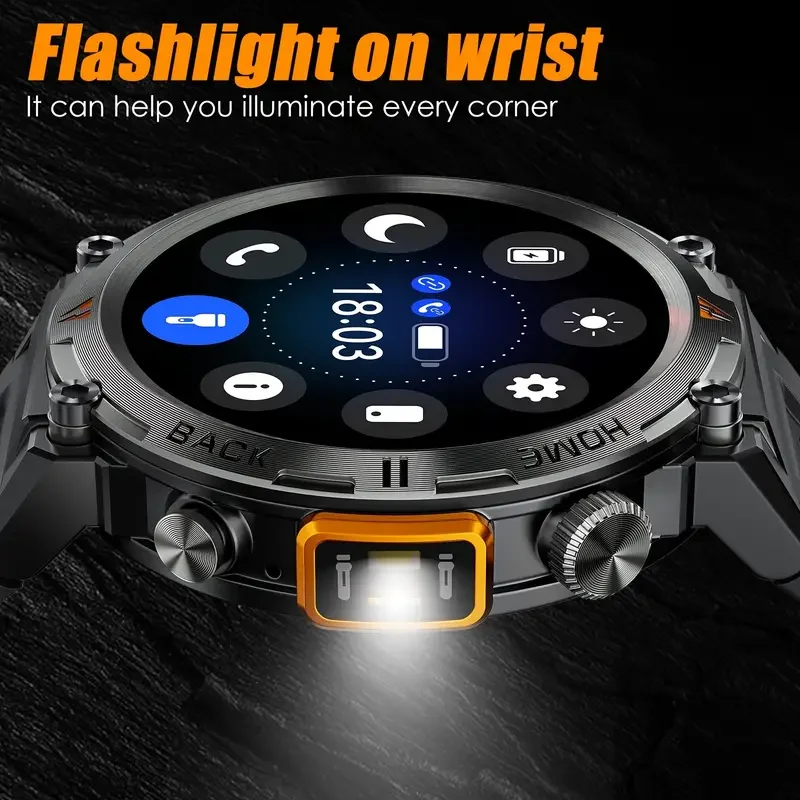 Outdoor Sports Smart Watch Men LED Lighting, Answer/Make Calls Outdoor Sports Watch, Fitness Tracker,2024 Top Smartwatch