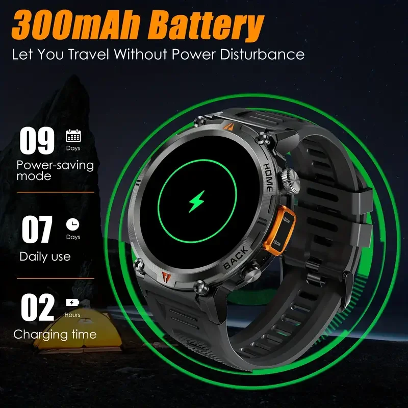 Outdoor Sports Smart Watch Men LED Lighting, Answer/Make Calls Outdoor Sports Watch, Fitness Tracker,2024 Top Smartwatch