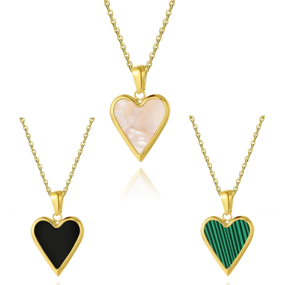 WILD & FREE Vintage Heart Pendant Necklaces for Women Stainless Steel Metal Chains Choker Trendy JewelryProduct sellpoints