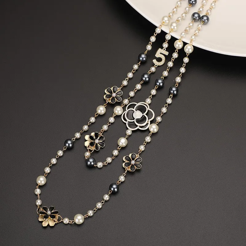 Imitation Pearl Sweater Chain For Women Sweet Romantic White Long Necklace Daily Wearable Jewelry