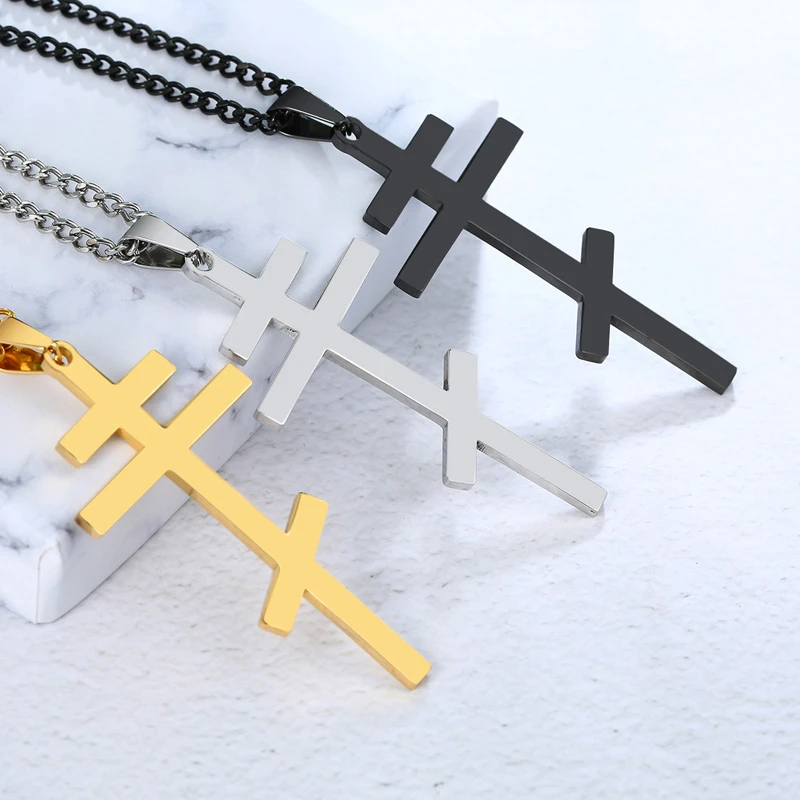 Russian Orthodox Cross Pendant Men Women Christian Crucifix Male Church Eternal Church Inspirational NIKA Necklace