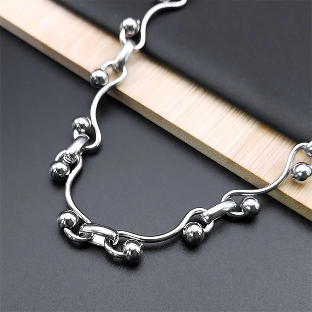 Y2K Choker Chain Necklace for Women Girl Silver Color Stainless Steel Gothic Accessories Men Neck Jewelry Party Anniversary Gift