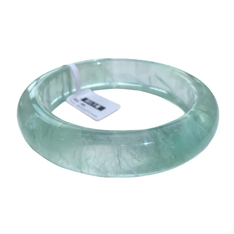 Fresh Jelly Green Natural Fluorite Crystal Bangle for Girl Women Gift Lucky Crystal Bracelets Fashion Bangles Jewelry JoursNeige