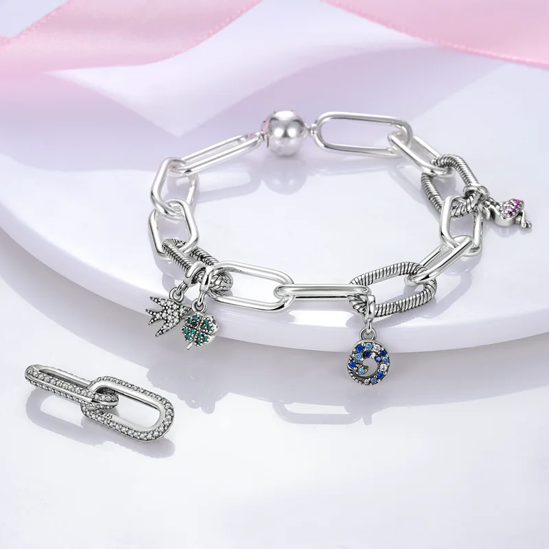925 Silver Original Me Bracelet Fit Brand Me Charm Beads Fashion Infinity Knot Women Femme Bracelet Luxury Fine Jewelry