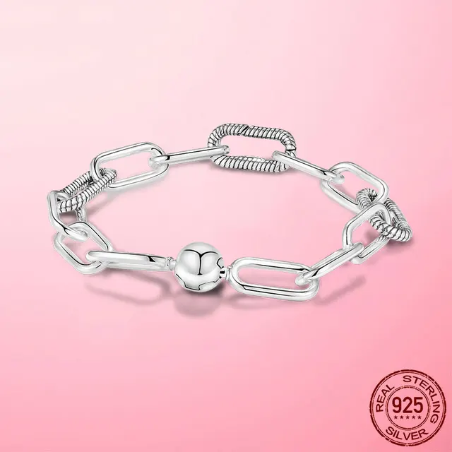 925 Silver Original Me Bracelet Fit Brand Me Charm Beads Fashion Infinity Knot Women Femme Bracelet Luxury Fine Jewelry