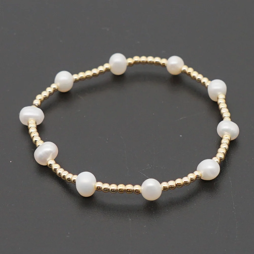 Go2Boho Freshwater Pearl Beads Bracelet Luxury Bracelets 2020 Jewelry For Women Braclets Gold Color High Quality Beaded Armband