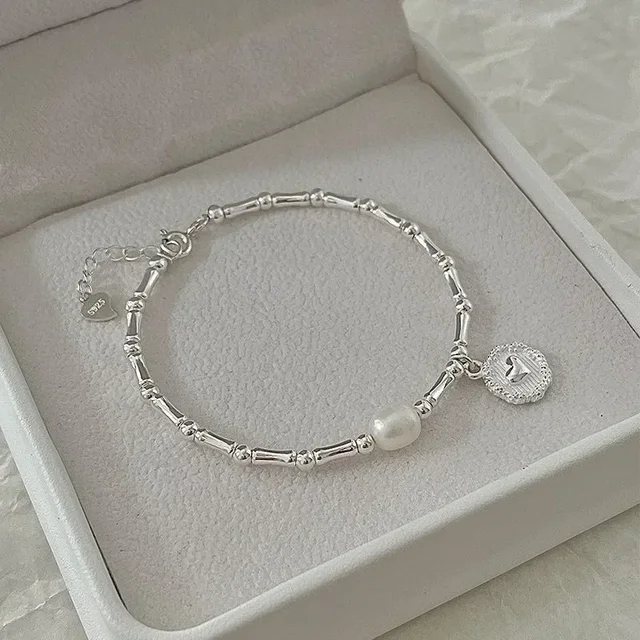 Certified 925 Sterling Silver Original  Bracelets Pearls Bamboo Knots  for Women Luxury Brand Jewelry Handicraft Beaded Gift