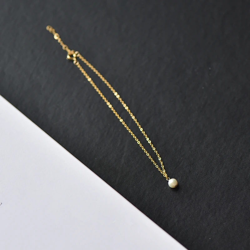 Lii Ji Real 14k Gold Filled No Fade Real Pearl Anklet Bracelet Leg Bracelet For Women Beach Ankle Chain Jewelry Gift