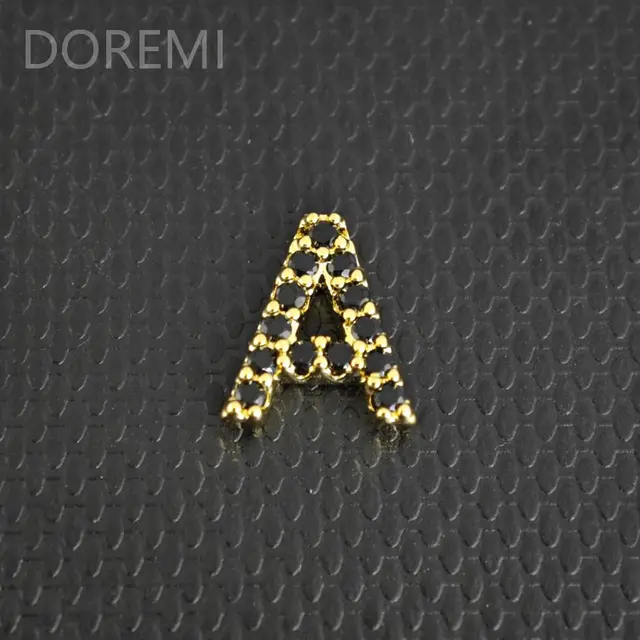 DOREMI Women Girls Diamond Colorful CZ Wrap Bracelet Initial Iced Out Letters Personalized Orbit Bangle Friends Gift Jewelry