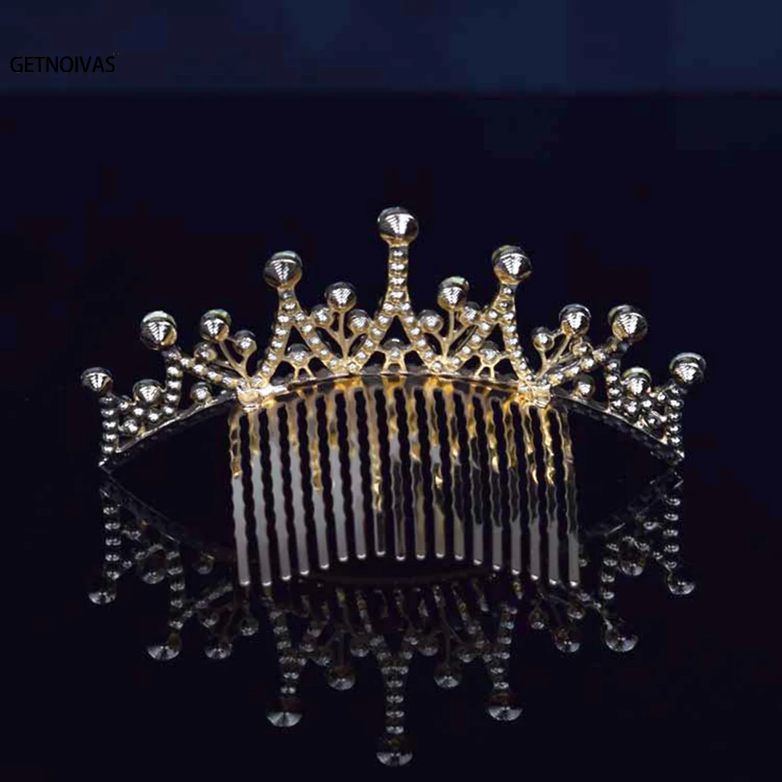 Children Mini Crowns Hair Comb Crystal Princess Crown Bridal Tiaras For Women Girls Rhinestone Pearl Wedding Bridal Tiara Gift