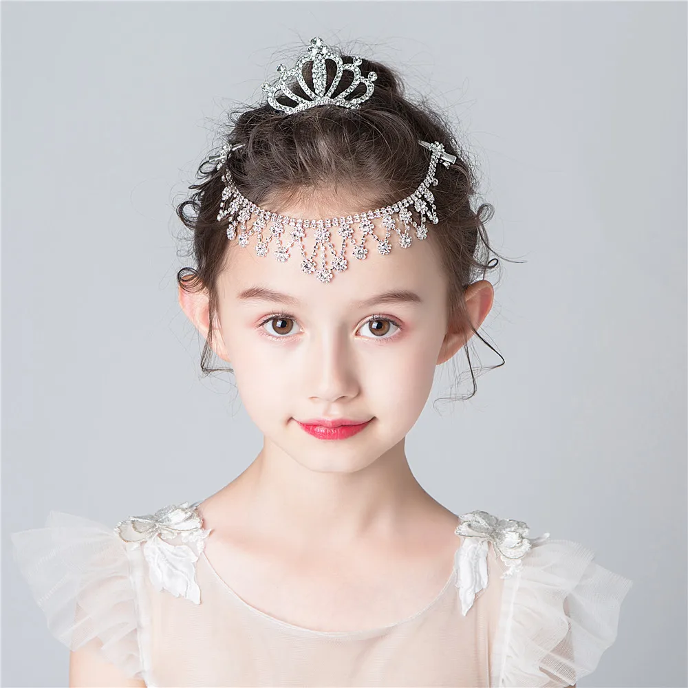 Children Mini Crowns Hair Comb Crystal Princess Crown Bridal Tiaras For Women Girls Rhinestone Pearl Wedding Bridal Tiara Gift