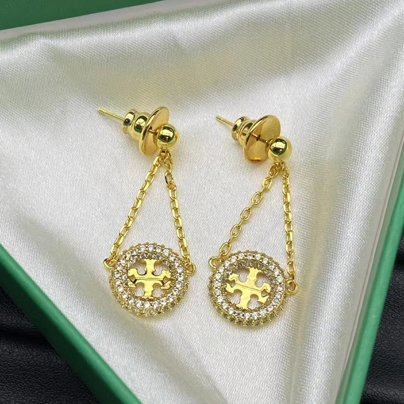 Luxyjet classic fashion glossy earrings women's high-grade high-grade temperament light luxury simple earrings jewelry