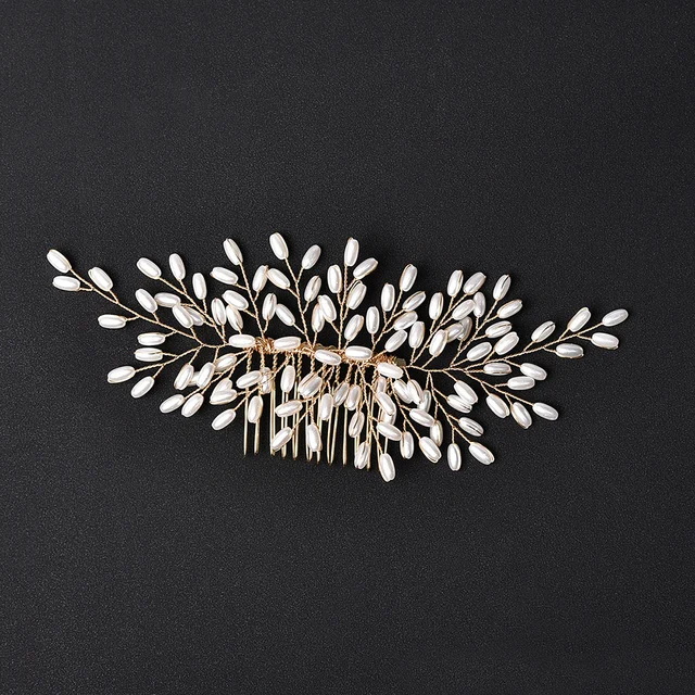 Korean Fashion Pearl Hair Combs Handmade Hairpins and Clips for Women Girls Bride Wedding Hair Styling Jewelry Accessories