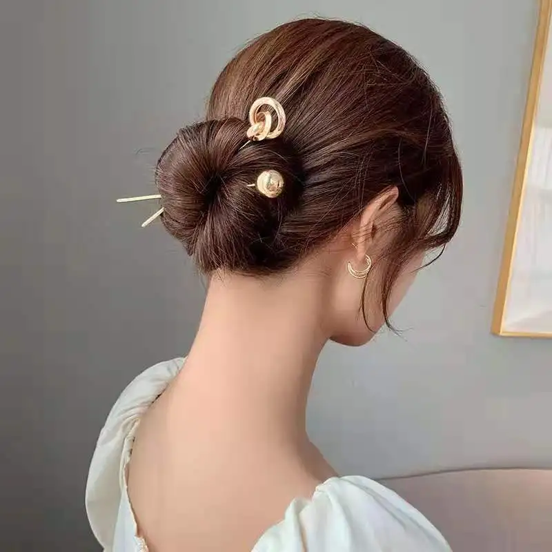 Vintage Chinese Style Hairpins Hair Stick Women Metal Glaze Hair Fork Hair Chopsticks Woman Girls Jewelry Accessories 2022