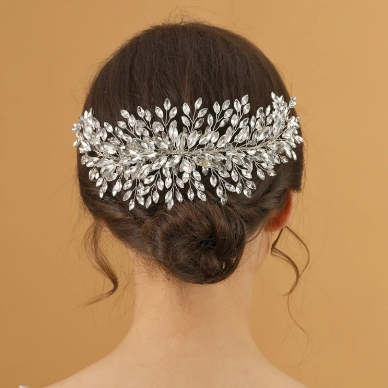 Luxury Crystal Hair Comb Headband Hairband Tiara For Women Bride Rhinestone Bridal Wedding Hair Accessories Jewelry Headband