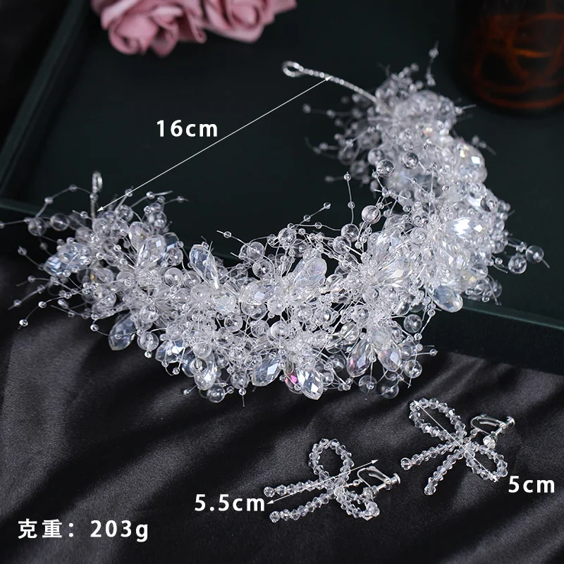 Crystal Wedding Headband Crown Tiara For Women Bride Rhinestone Bridal Wedding Hair Accessories Jewelry Band Headband Tiara Gift