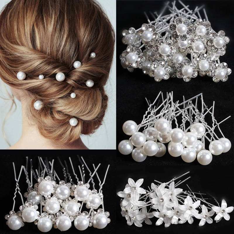 Western Wedding Fashion Jewelry Headdress for Bride Handmade Wedding Crown Floral Pearl Hair Accessories Hairpin Ornaments