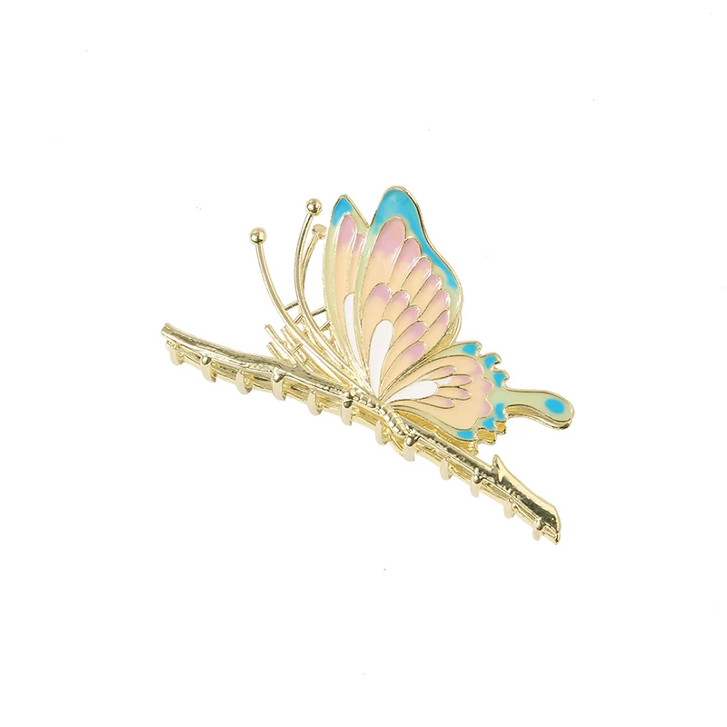 Colorful Glitter Butterfly Hair Clip Beautiful Moving Wings Pearl Hairpin Girls Yarn Hair Bow Hairgrip Barrette Hair Accessories