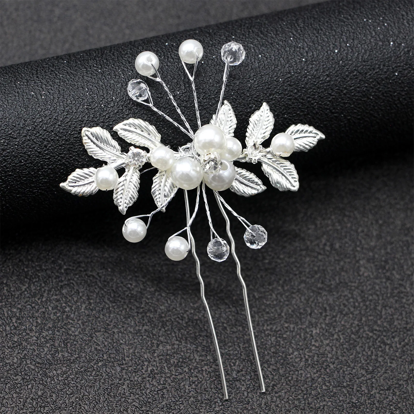 Women Hair Combs U Shape Pearl Hair Clips Accessories Head Ornaments Jewelry Bridal Headpiece Hairstyle Design Tools