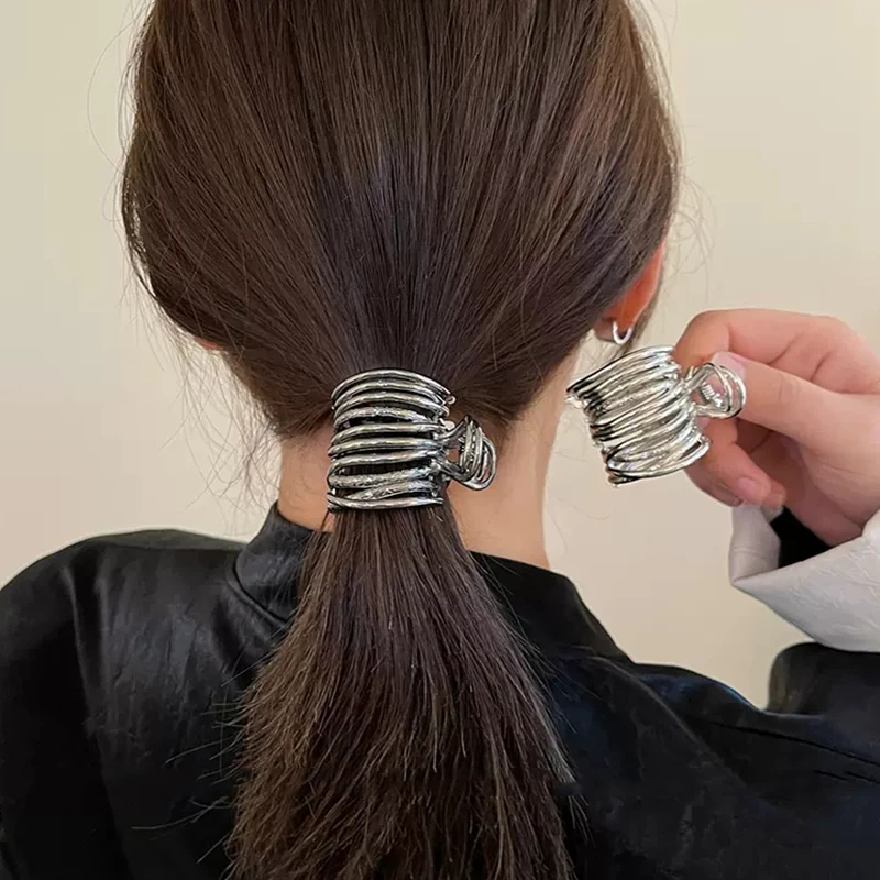Women Temperament High Ponytail Fixation Hairpins Fashion Pearl Rhinestone Hair Claws Ladies Girls Hairstyling Accessories