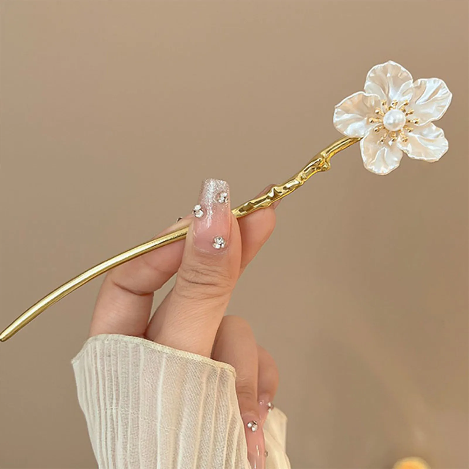 Women Classic Hair Stick Chinese Style Flower Hairpin Handmade Hairpins Jewelry Accessories Hair Ornaments