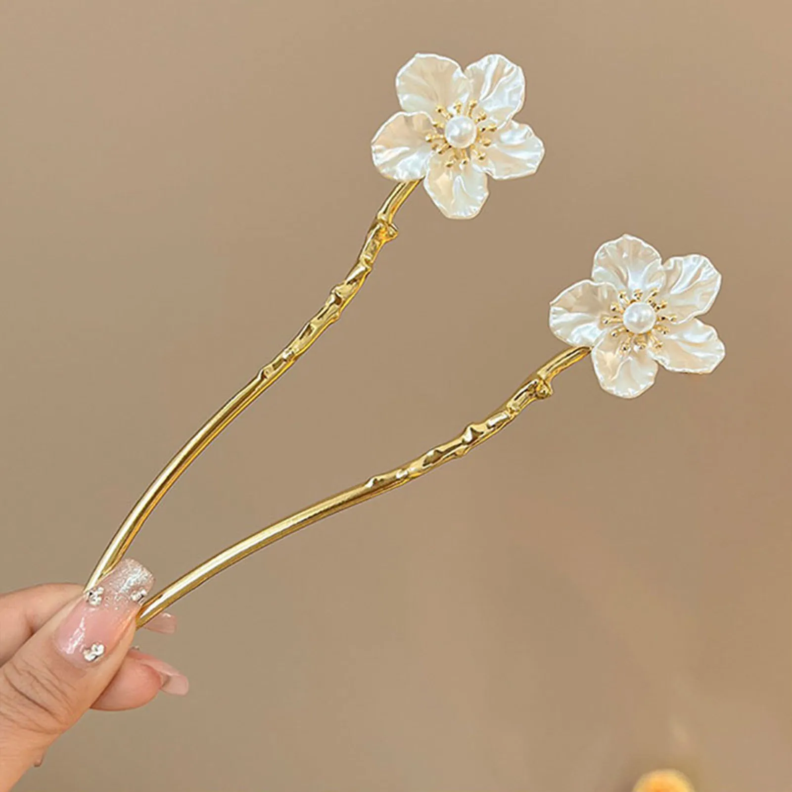 Women Classic Hair Stick Chinese Style Flower Hairpin Handmade Hairpins Jewelry Accessories Hair Ornaments