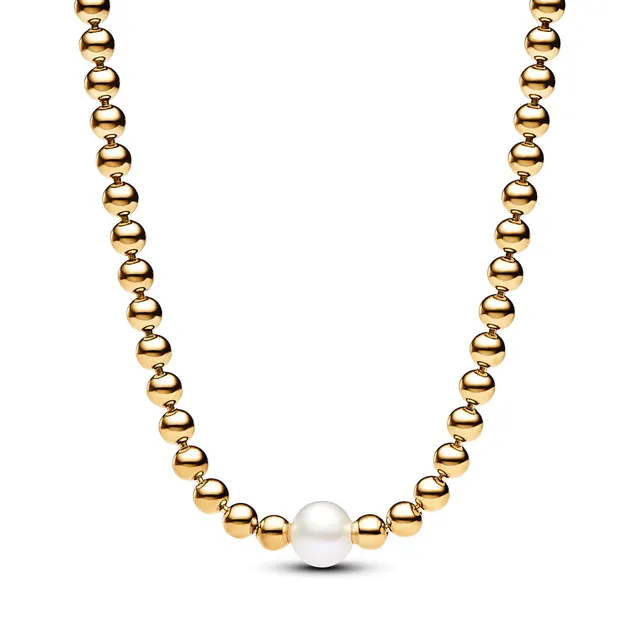 Pearl & Beads Collier Necklace Gold Plated Silver Plated 45cm/17.7 Inch Necklaces And Adjustable Bracelets Chic Gift