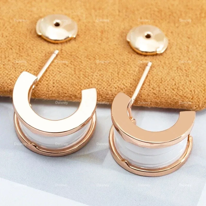 Hot selling 925 sterling silver ceramic rotatable gear pendant necklace for men and women fashion luxury jewelry party jewelry