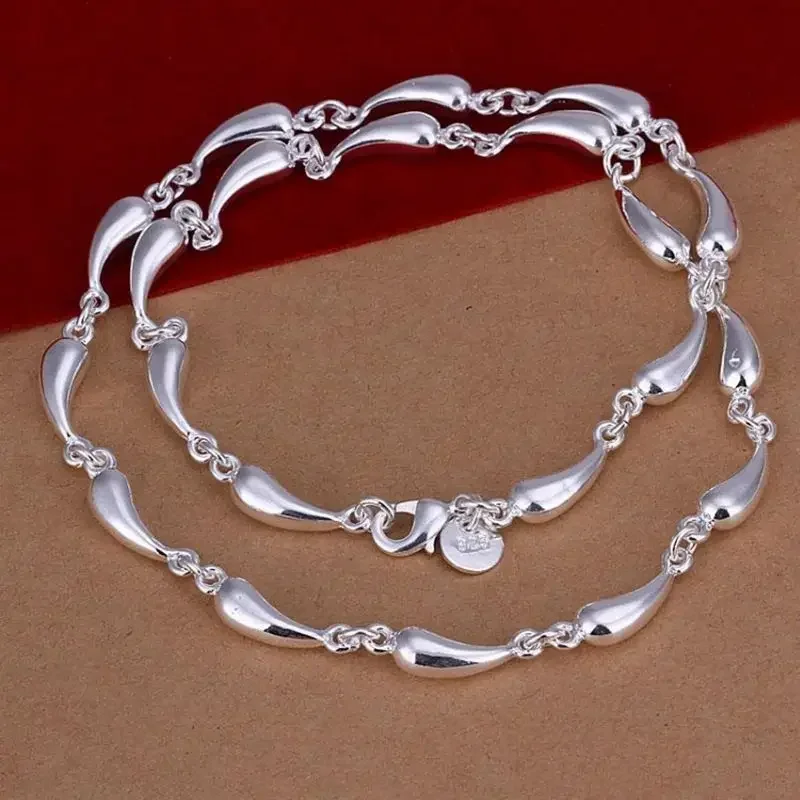 45CM 925 sterling silver chain Necklace cute for women jewelry designer wedding engagement gifts Nice Party hot