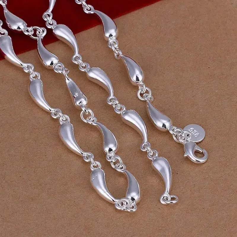 45CM 925 sterling silver chain Necklace cute for women jewelry designer wedding engagement gifts Nice Party hot