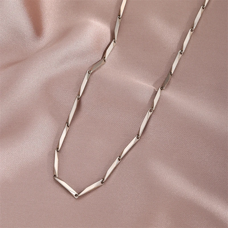 316L Stainless Steel Fashion Upscale Jewelry Minimalism Simple Versatile Charms Chain Choker Necklaces Pendant For Women Man