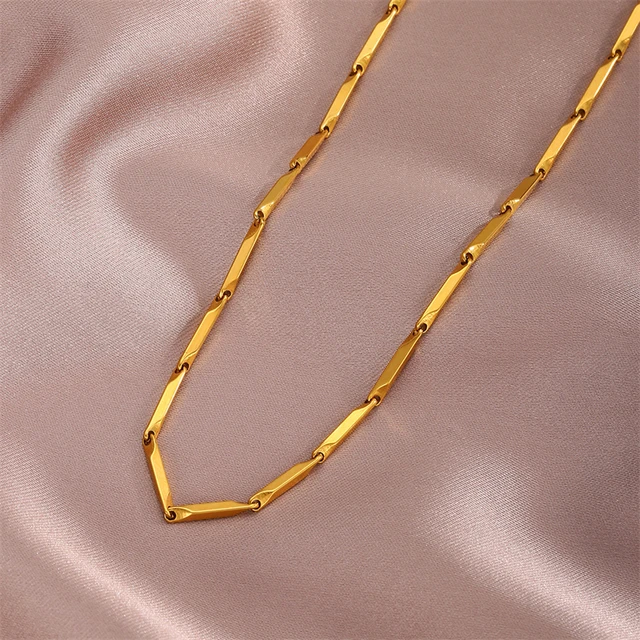 316L Stainless Steel Fashion Upscale Jewelry Minimalism Simple Versatile Charms Chain Choker Necklaces Pendant For Women Man