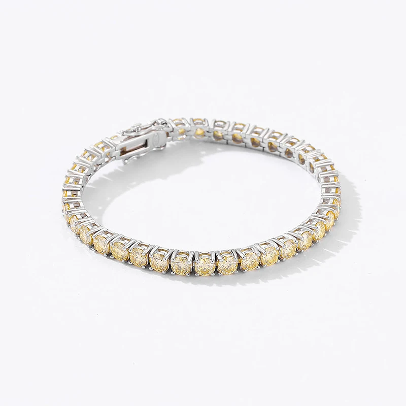 GRA Certified Moissanite Tennis Bracelet for Women 3mm-6.5mm D Color VVS1 Diamond Original S925 Sterling Silver Wedding Jewelry