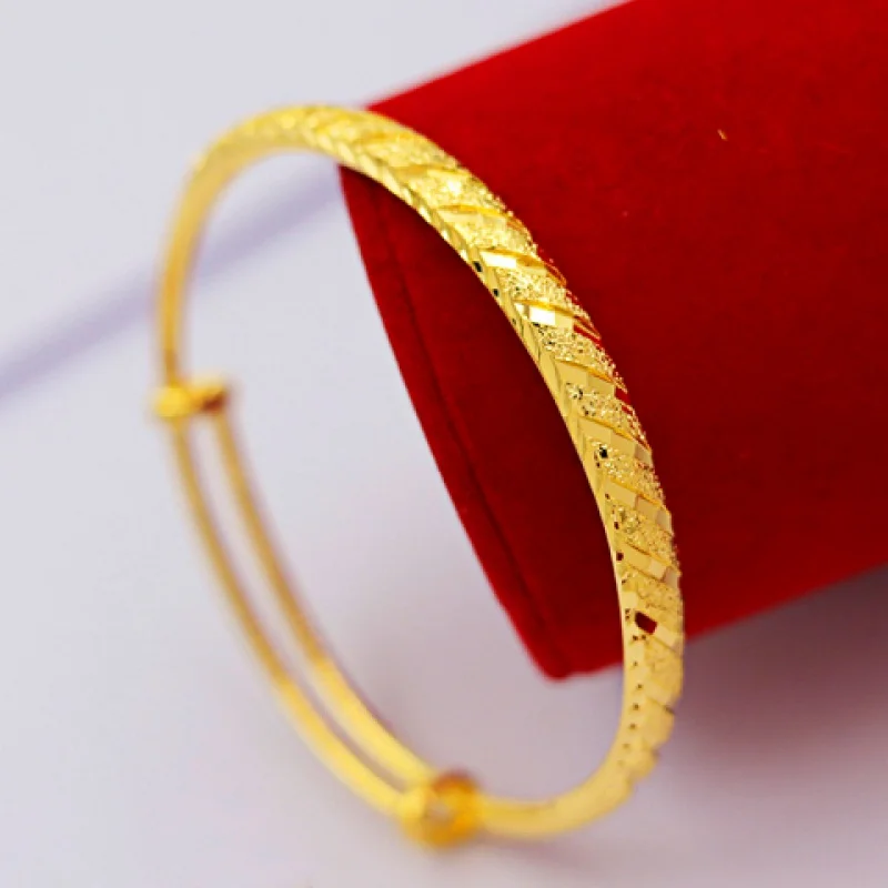 Gold Store Same Style 9999 Real Gold Bracelet Fashion Dragon and Phoenix Chengxiang 18K Real Gold Solid Bracelet 5D Adjustable