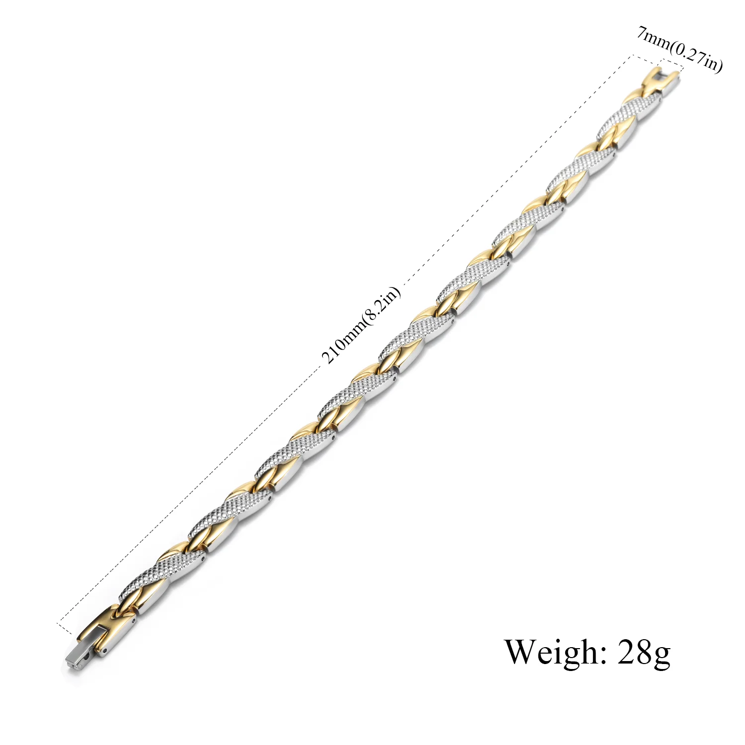 Women's Fashion Twisted Titanium Steel Bracelet 4 Elements Healthy Bio Magnetic  Negative Ion Germanium Bracelets for Women