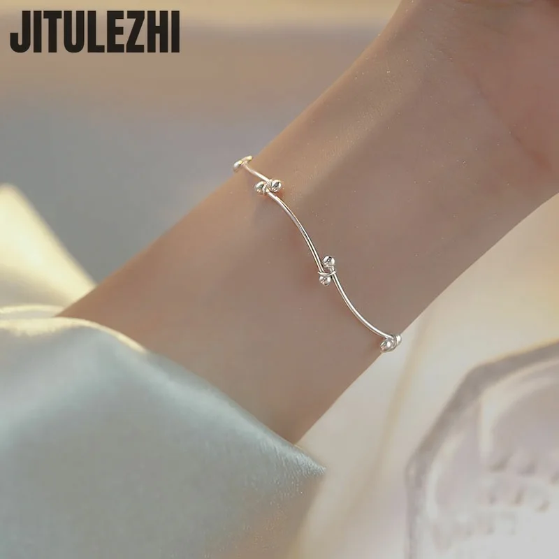 925 Sterling Silver Bracelet For Women Doudou Knot Bracelet Design Sense Girlfriend's Best Friend Handicraft 2023 Summer New Sim