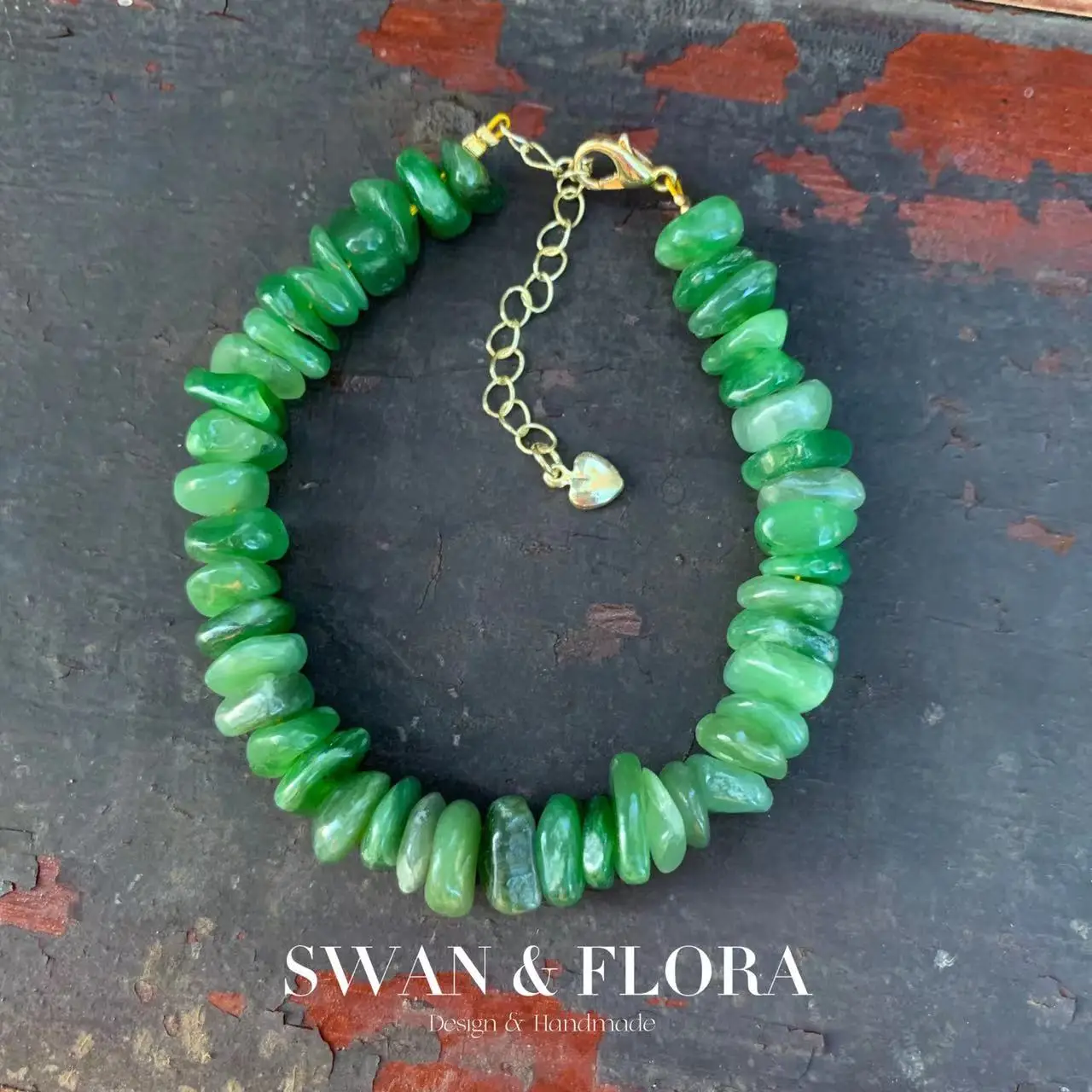 Natural Green Jade Bracelet Nephrite Bracelet Jewelry Handmade Stones Green Wholesale Healing Energy Gift Lucky Jewelry