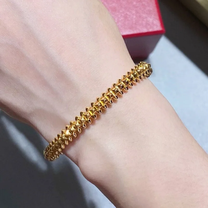 925 Sterling Silver Women's Rivet Bracelet High-end Luxury Jewelry