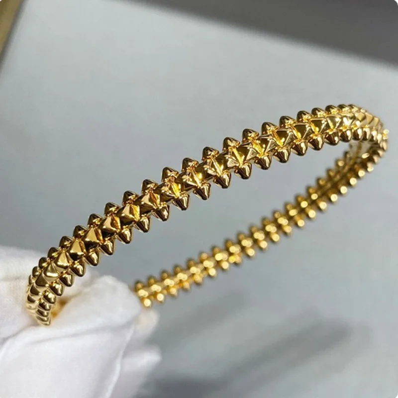925 Sterling Silver Women's Rivet Bracelet High-end Luxury Jewelry