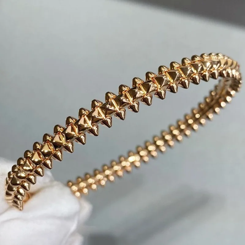 925 Sterling Silver Women's Rivet Bracelet High-end Luxury Jewelry