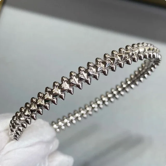925 Sterling Silver Women's Rivet Bracelet High-end Luxury Jewelry