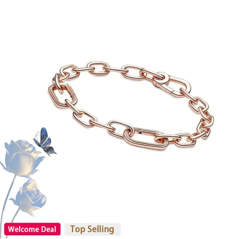 Popular For Original Charm Two Color Love Pearl Logo ME Chain Bracelet Fashion Light Luxury DIY Charm Jewelry Gift