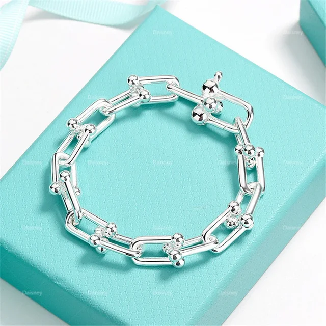 Classic Hot Selling Rose Gold U-shaped Horseshoe Buckle Bracelet Women's Fashion Luxury Brand Senior Couple Jewelry