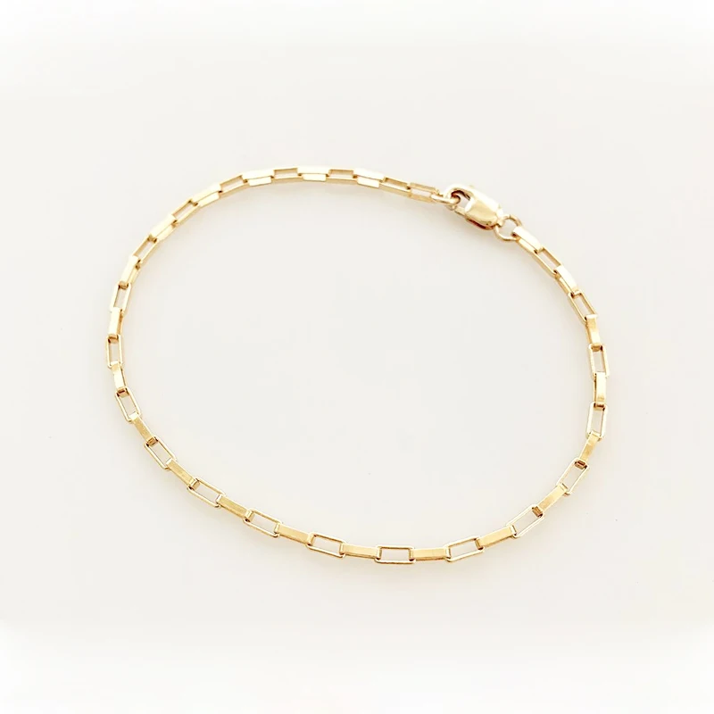 14K Gold Filled Chain Bracelet Handmade Jewelry Boho Charms Bracelets Vintage Anklets for Women Bridesmaid Gift Gold BraceletPro