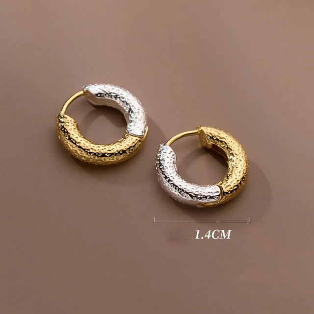 Bilandi Modern Jewelry European and American Design Splicing Color Metal Earrings For Women Fashion Accessories 2024 Trend New