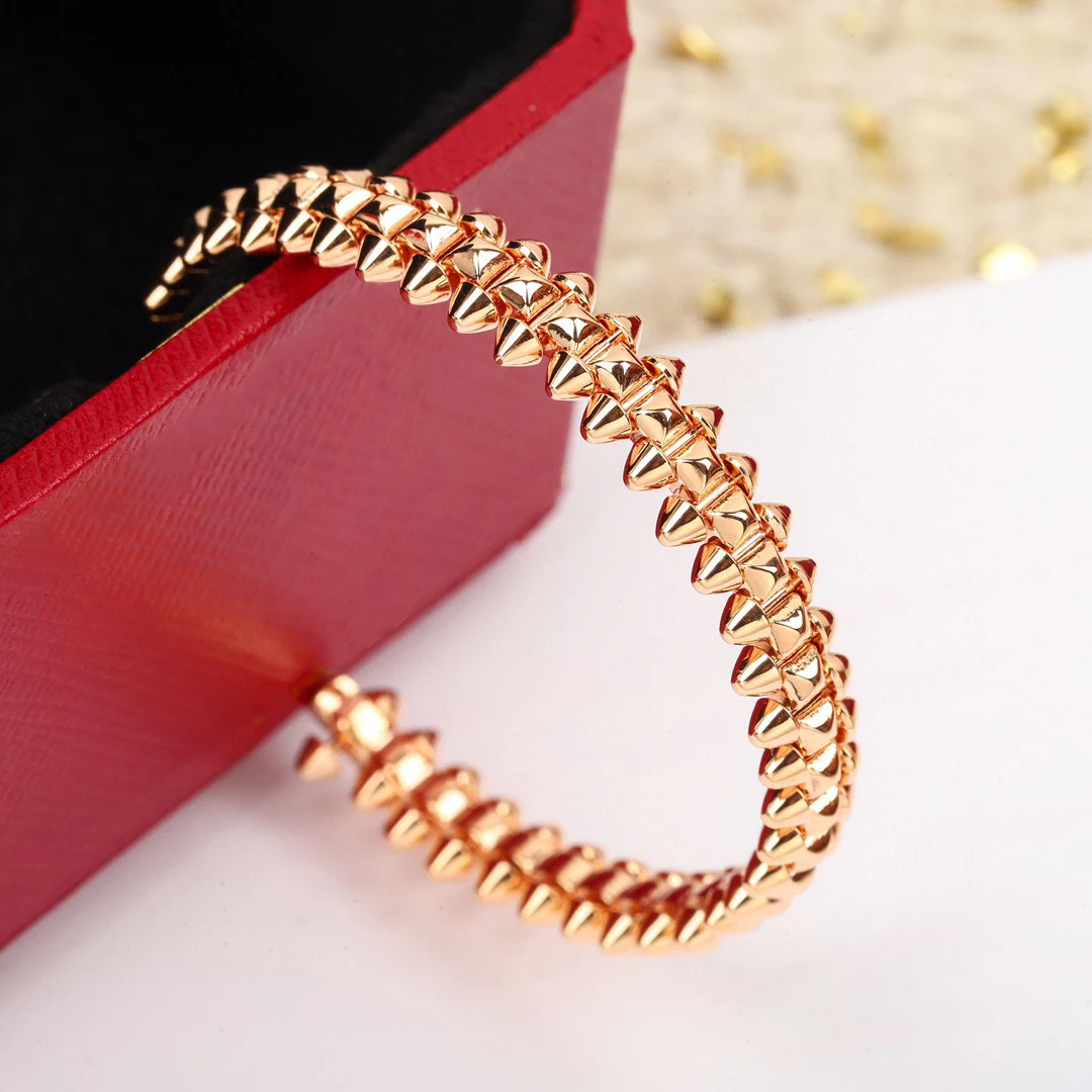 Fashion Jewelry Solid Pure 925 Sterling Earrings Rose Gold Nail Spikes Circle Stud Earrings Luxury Quality Silver Jewelry