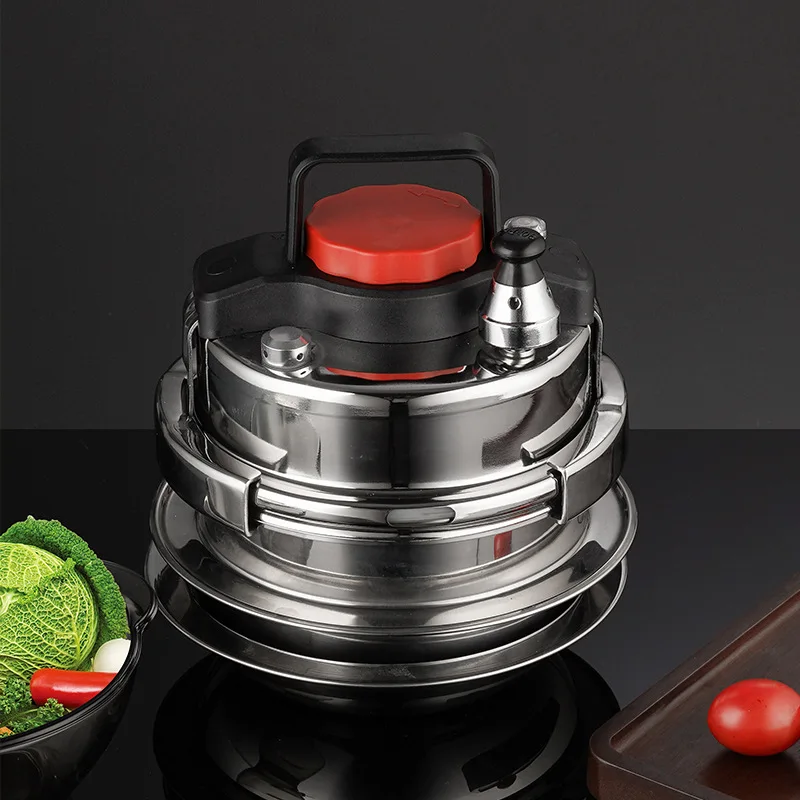 MOEYE 1.4L/1.6L Mini Pressure Cooker Stainless Steel Outdoor Camping Micro Pressure Cooker Household Mini Rice Cooker