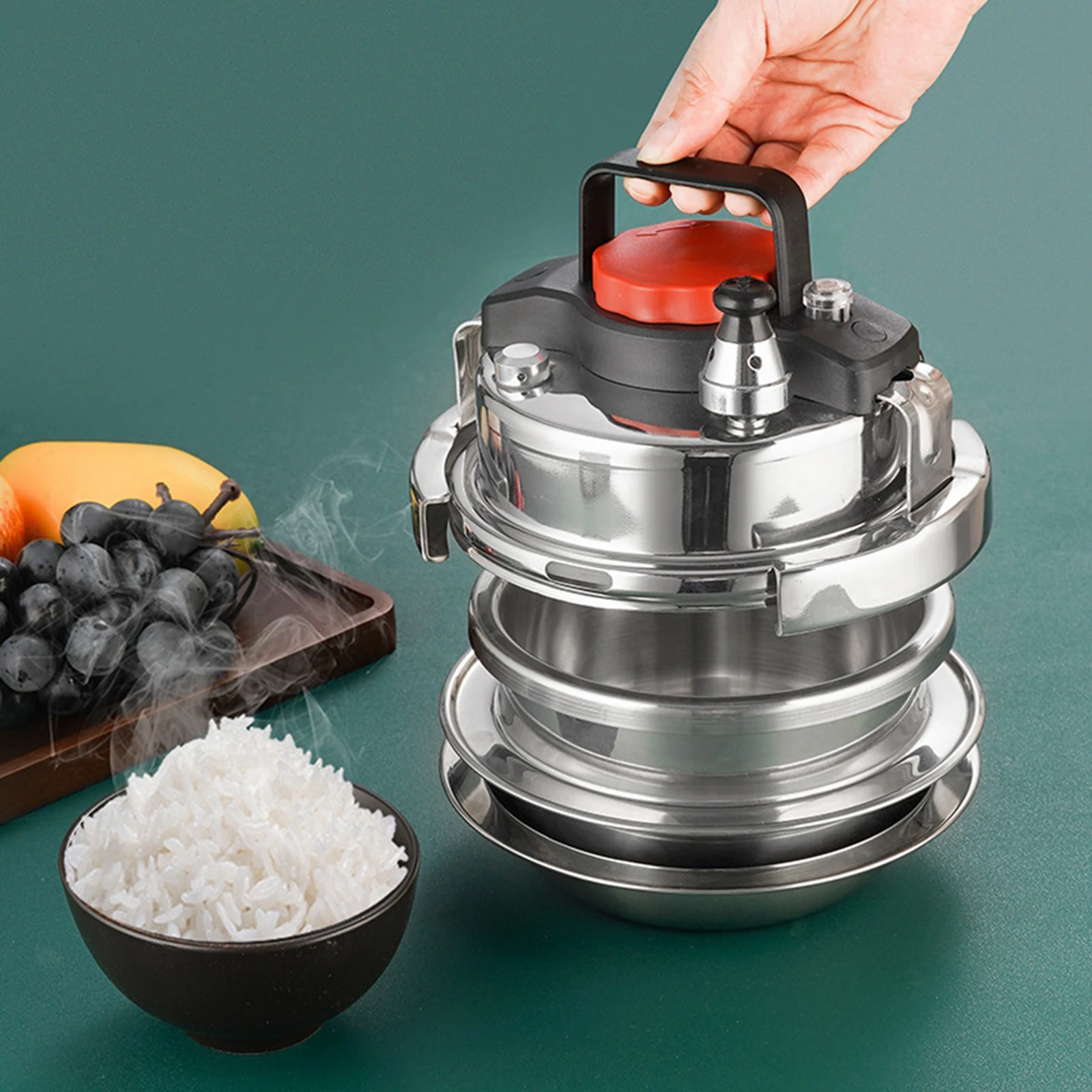 MOEYE 1.4L/1.6L Mini Pressure Cooker Stainless Steel Outdoor Camping Micro Pressure Cooker Household Mini Rice Cooker