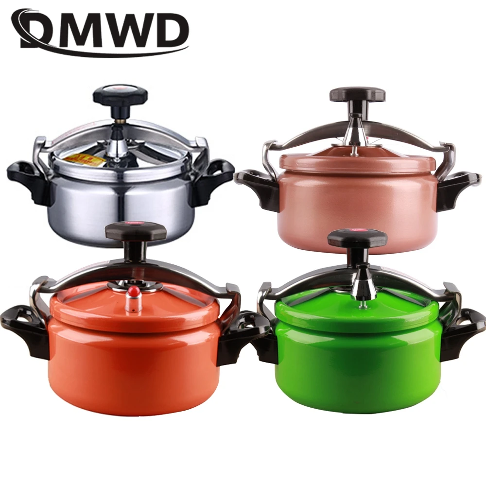 DMWD 2/3L Kitchen Pressure Cooker Aluminum Soup Pot Portable Cooking Pot Outdoor Camping Cookware For Induction cooker Gas Stove
