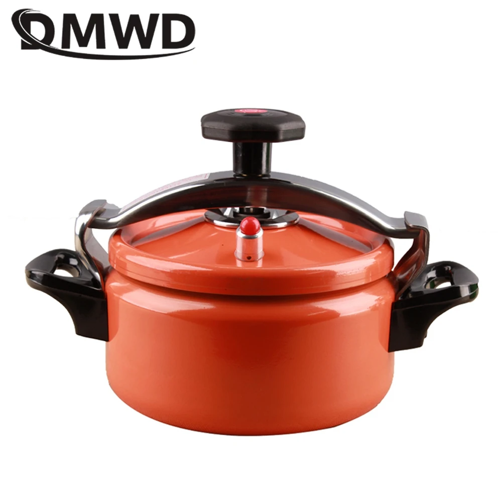 DMWD 2/3L Kitchen Pressure Cooker Aluminum Soup Pot Portable Cooking Pot Outdoor Camping Cookware For Induction cooker Gas Stove